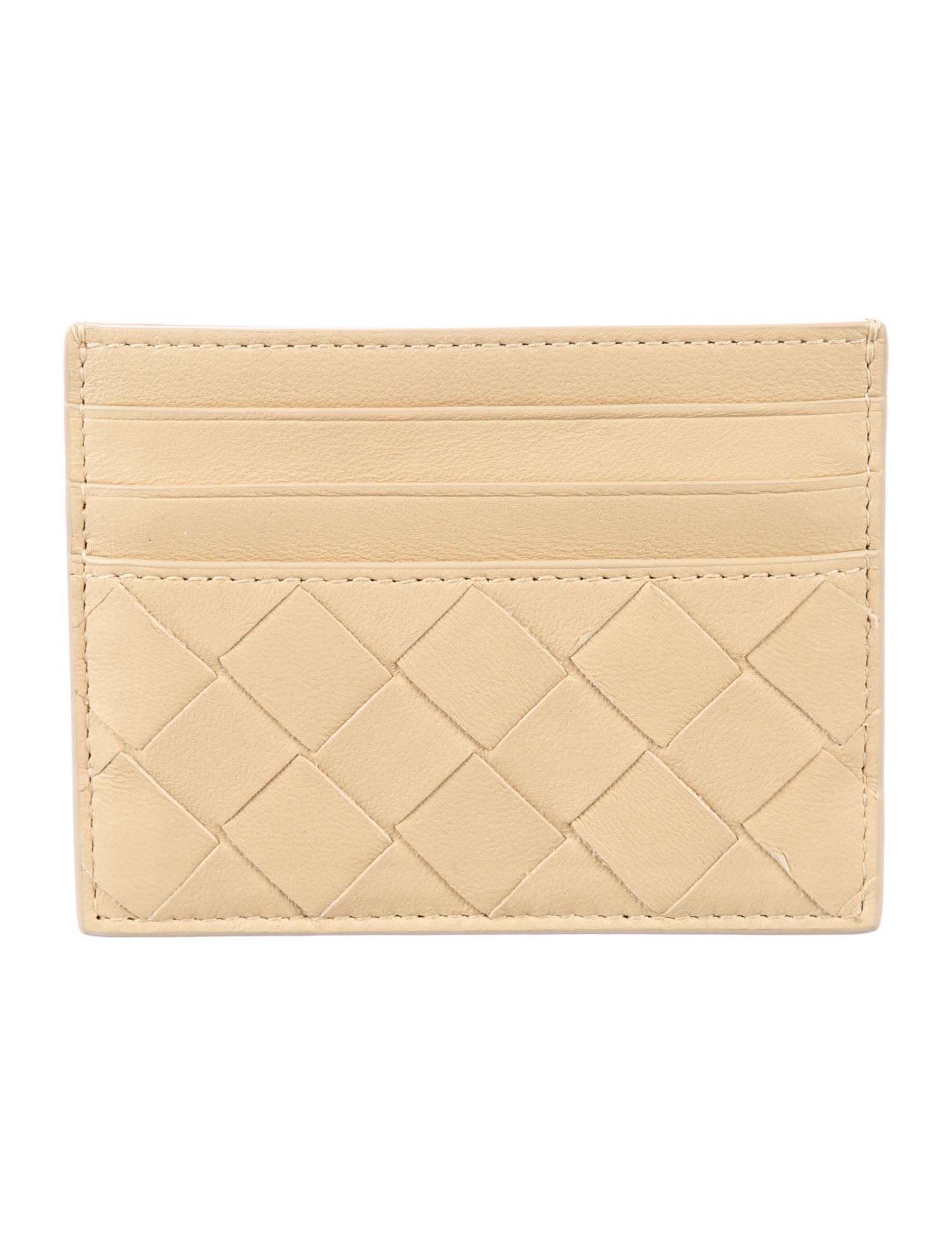 Bottega Veneta Intrecciato Weave Lambskin Card Holder