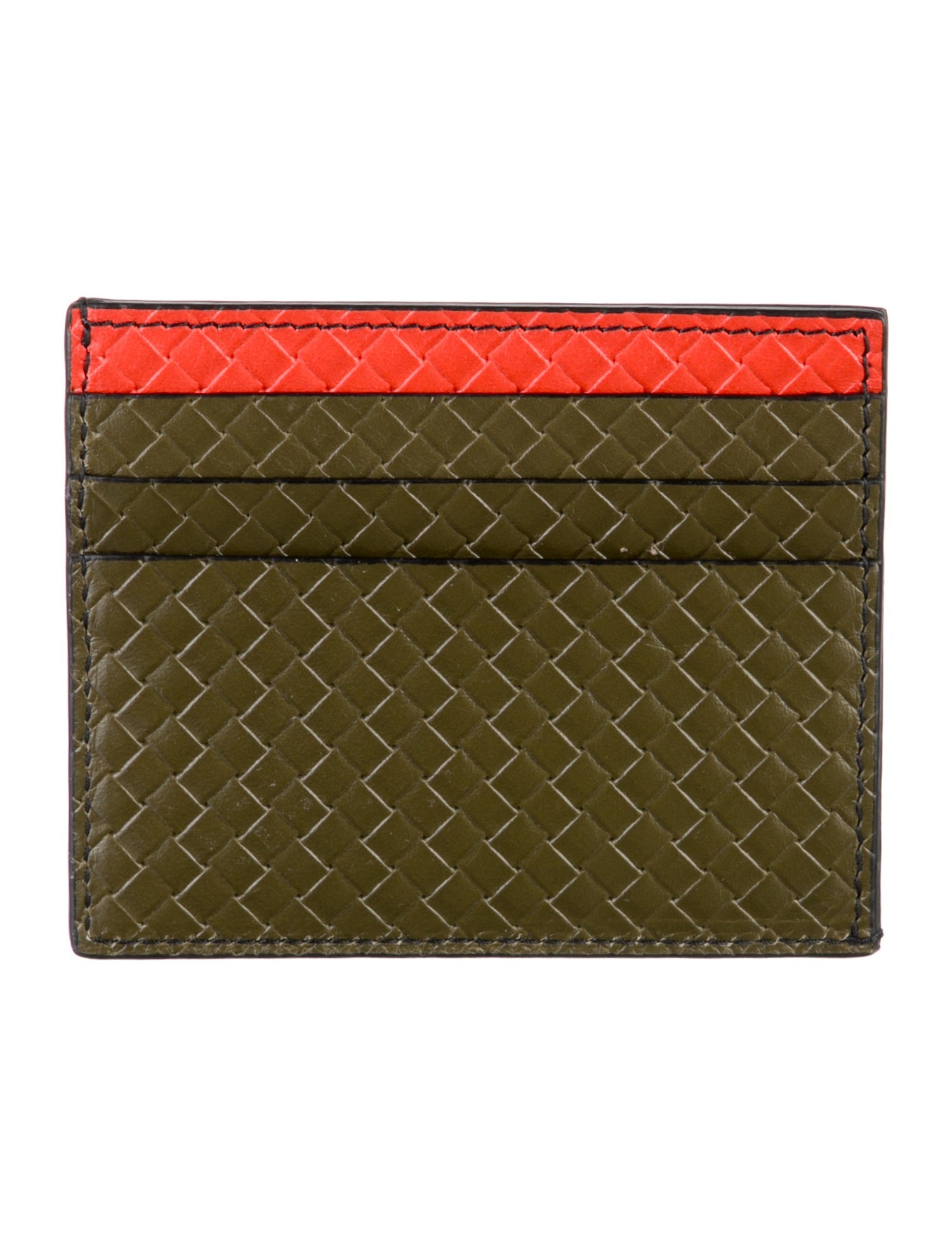 Bottega Veneta Intrecciato Weave Leather Card Holder