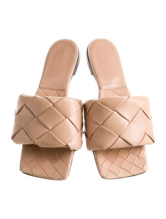 Bottega Veneta Intrecciato Weave Leather Slides