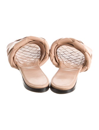 Bottega Veneta Intrecciato Weave Leather Slides