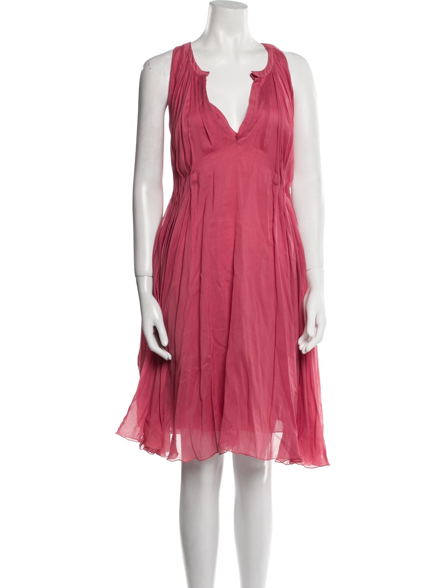 Bottega Veneta V-Neck Knee-Length Dress