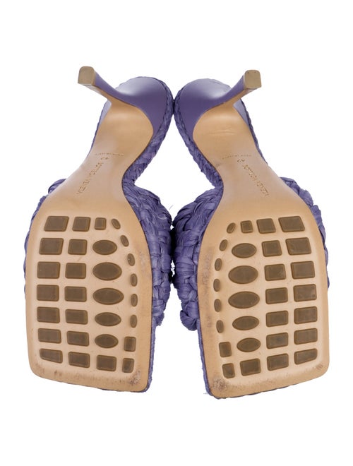 Bottega Veneta Intrecciato Weave Straw Slides