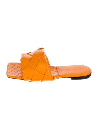 Bottega Veneta Intrecciato Weave Leather Slides