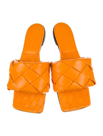 Bottega Veneta Intrecciato Weave Leather Slides