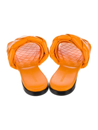 Bottega Veneta Intrecciato Weave Leather Slides