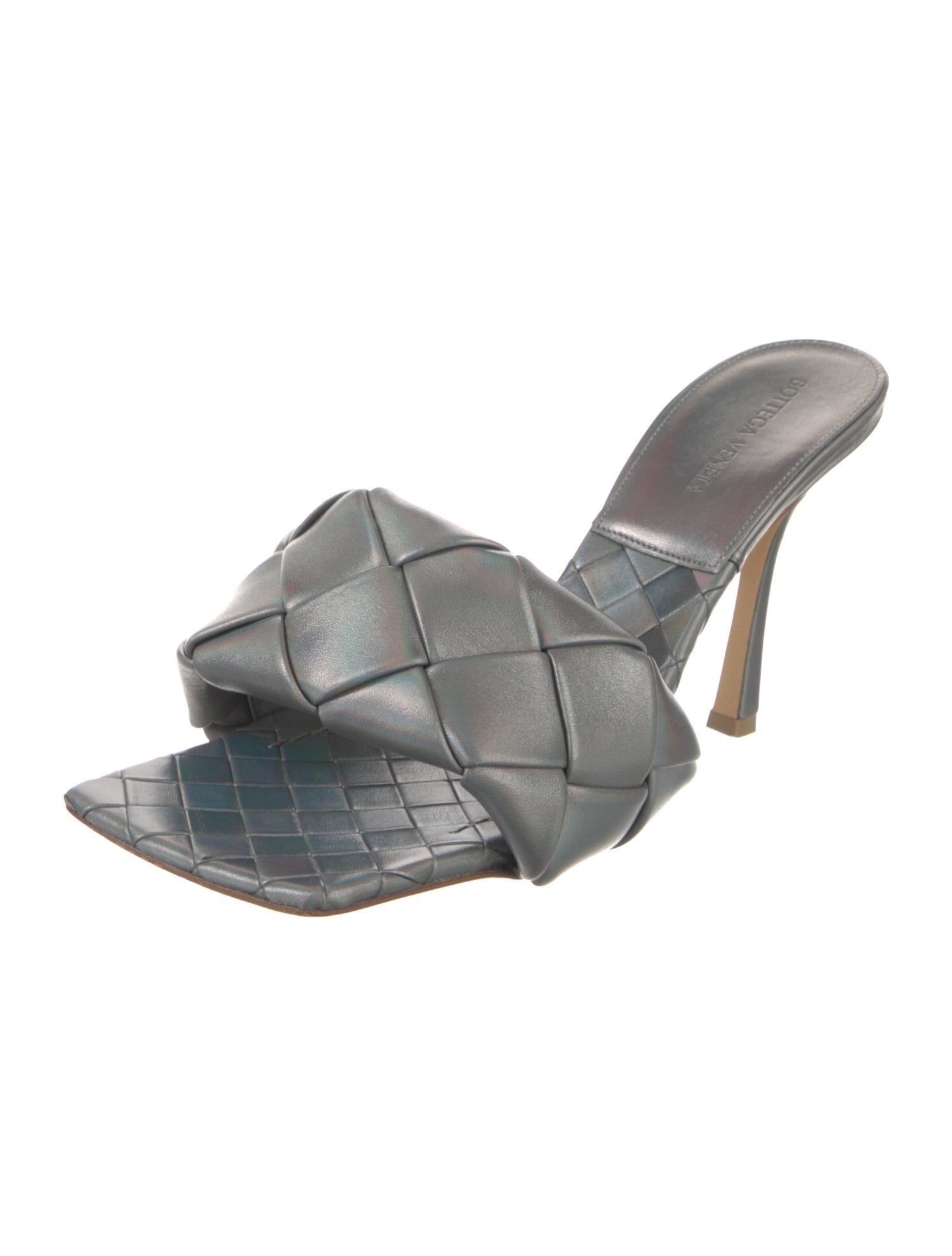 Bottega Veneta Intrecciato Weave Leather Slides