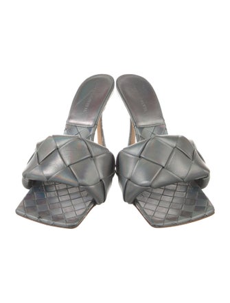 Bottega Veneta Intrecciato Weave Leather Slides
