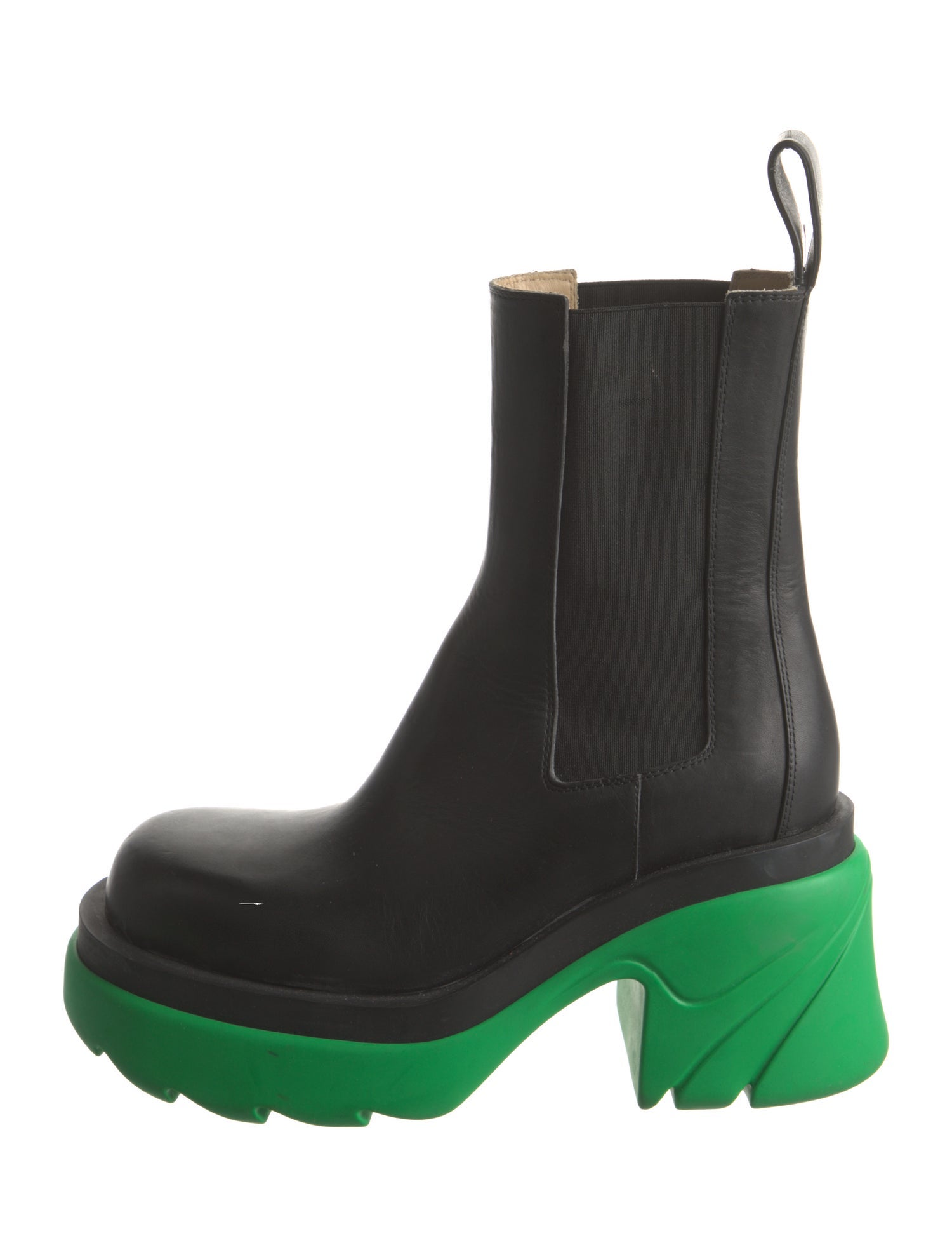 Bottega Veneta Leather Mesh Accents Chelsea Boots