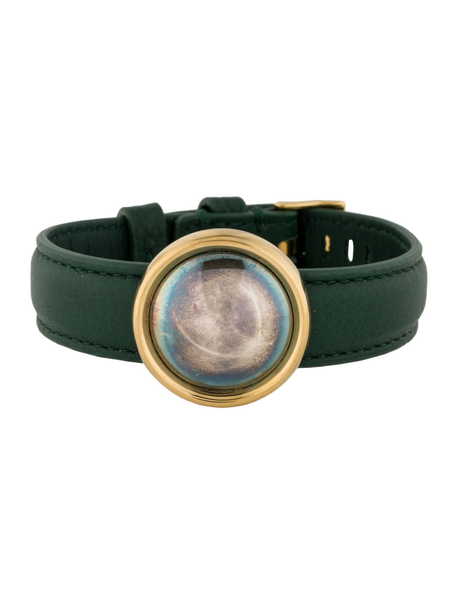 Bottega Veneta Mirrored Leather Bracelet