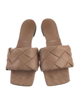 Bottega Veneta Intrecciato Weave Leather Slides