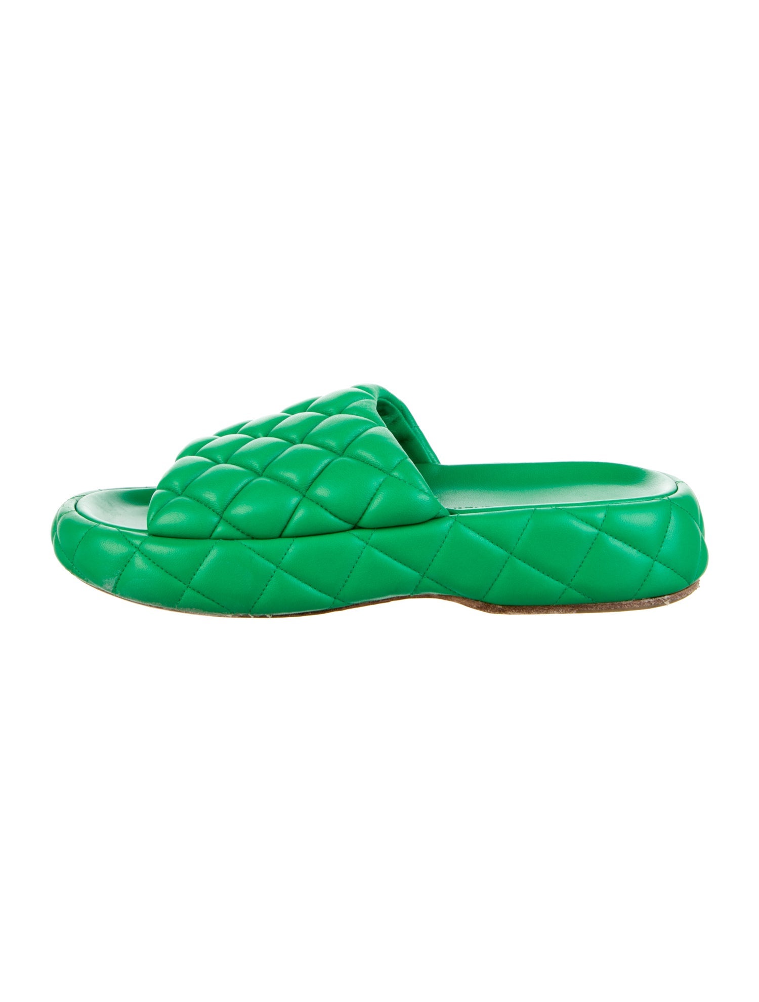 Bottega Veneta Quilted Pattern Leather Slides