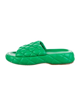 Bottega Veneta Quilted Pattern Leather Slides