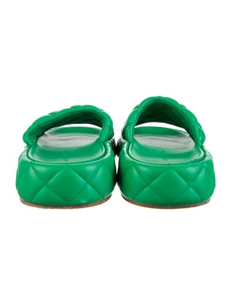 Bottega Veneta Quilted Pattern Leather Slides