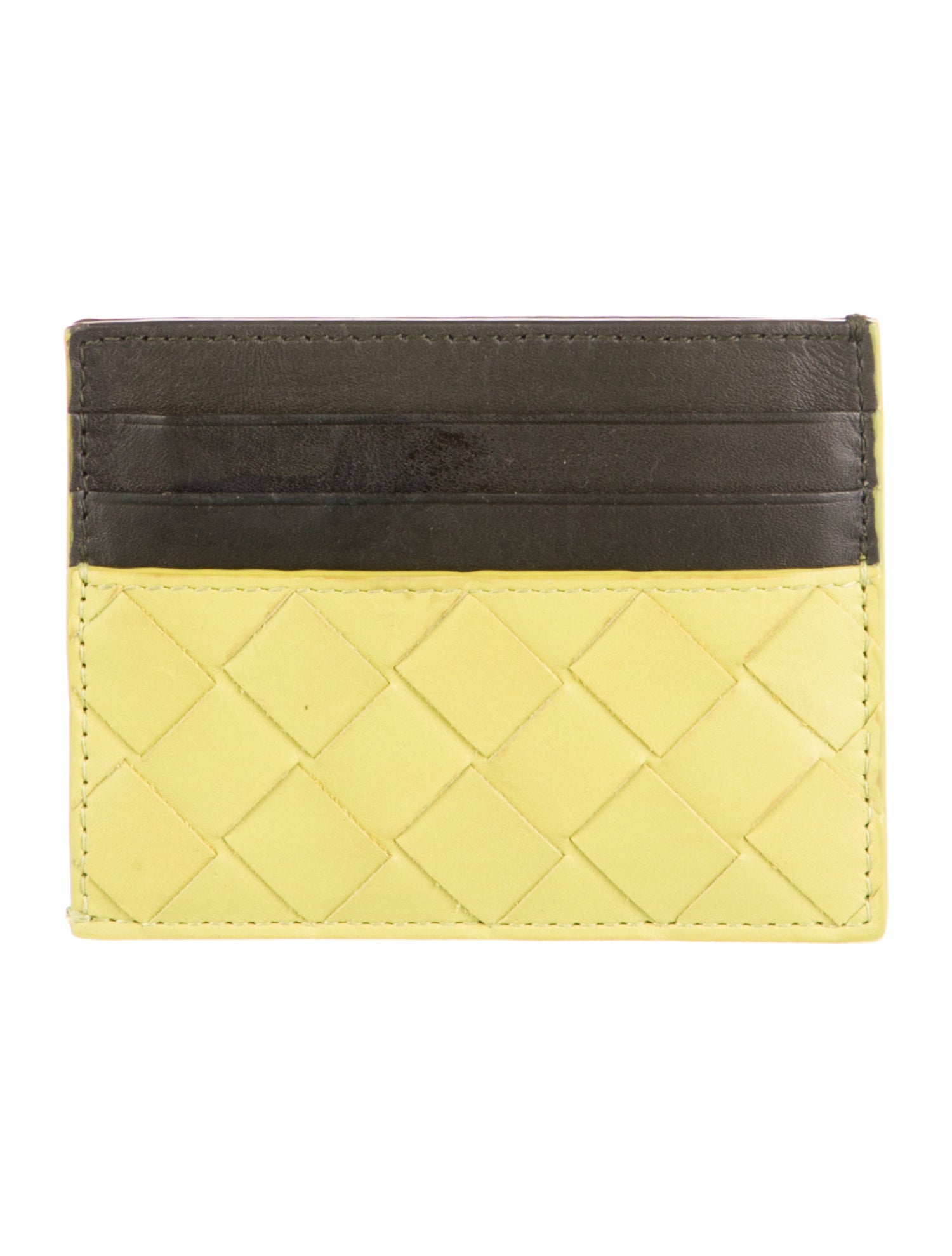 Bottega Veneta Intrecciato Weave Leather Card Holder
