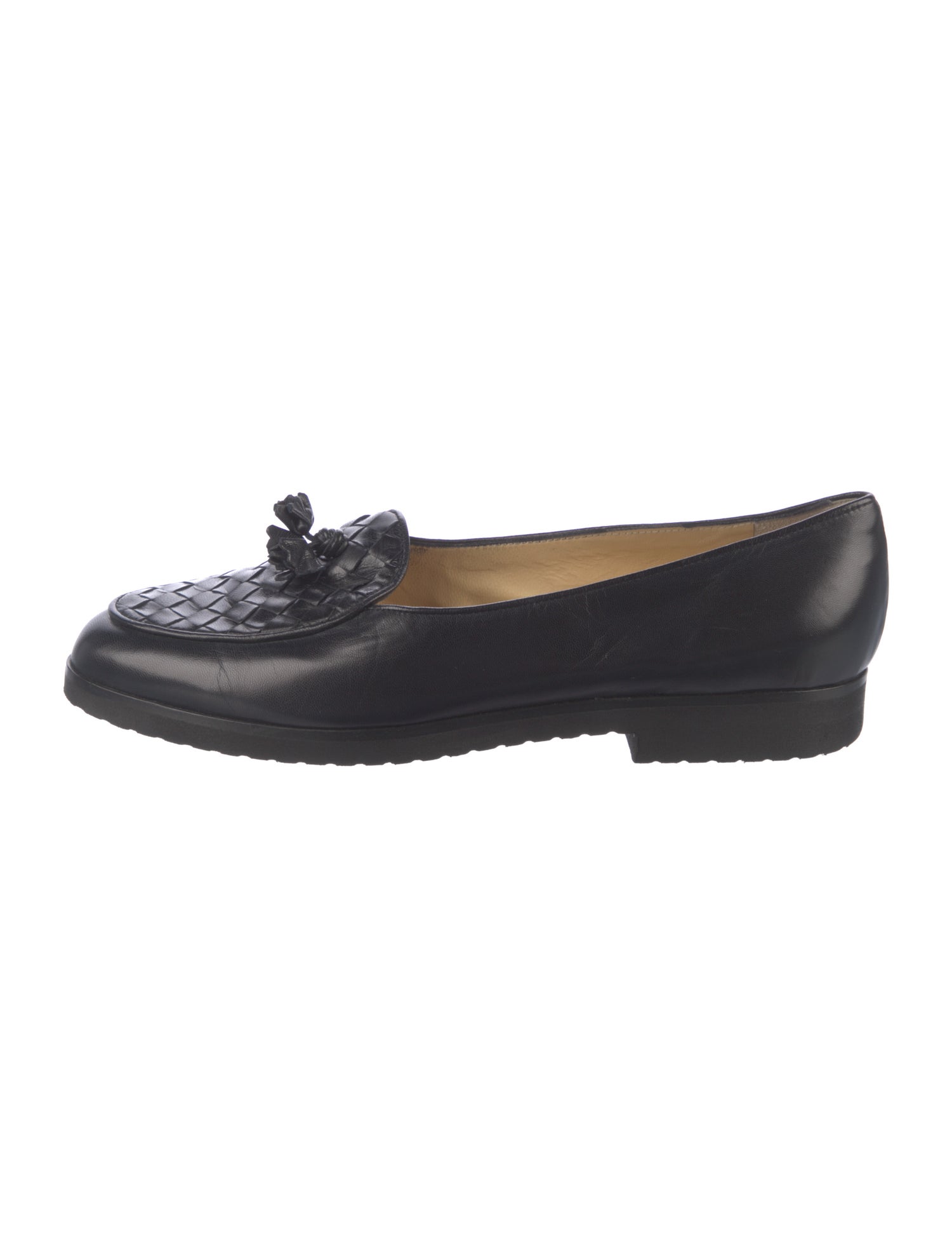 Bottega Veneta Intrecciato Weave Leather Flats