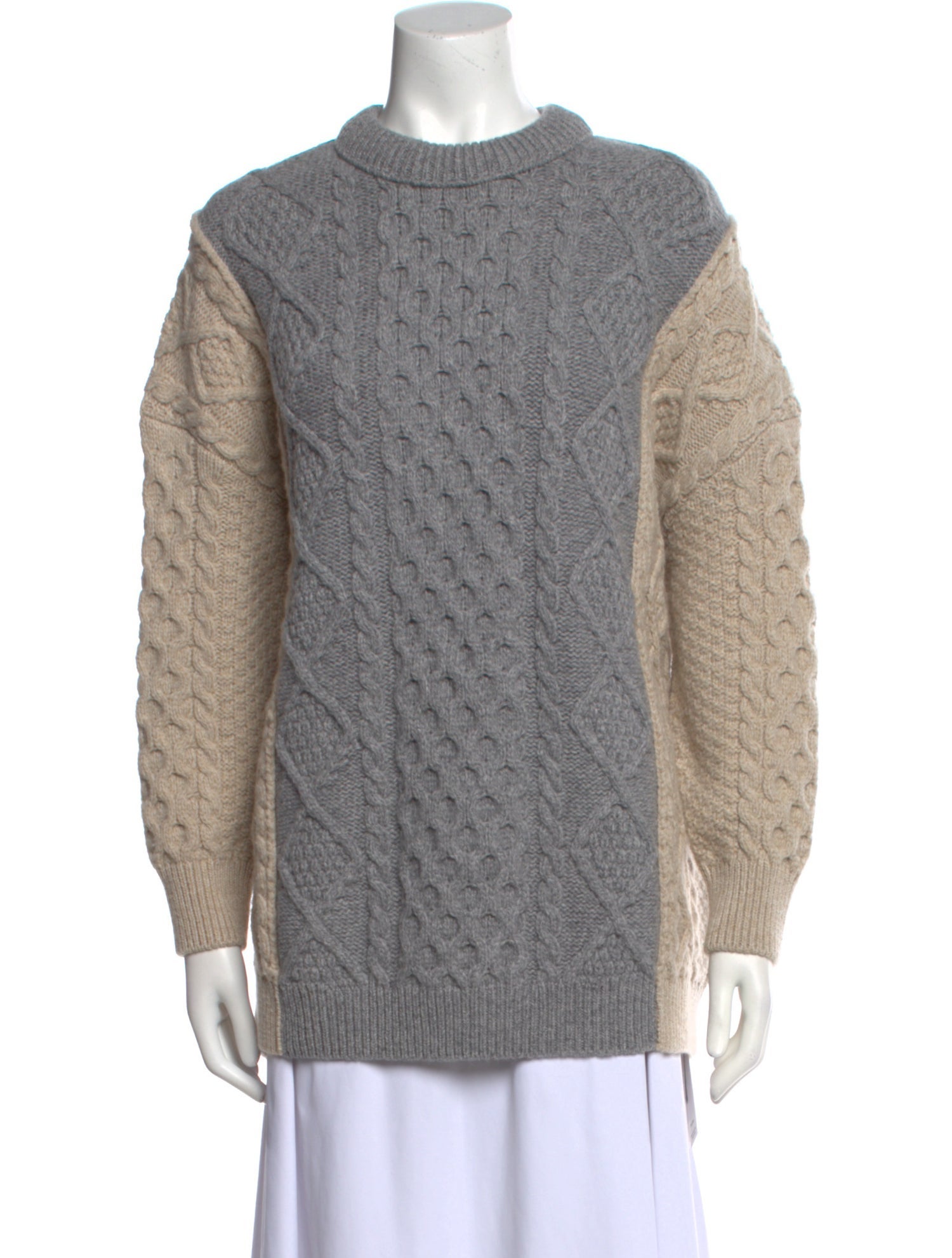 Bottega Veneta Blend Aran Cable-Knit Wool Sweater