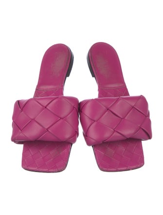 Bottega Veneta Intrecciato Weave Leather Slides