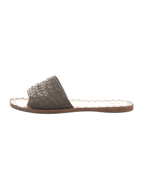 Bottega Veneta Intrecciato Weave Leather Slides