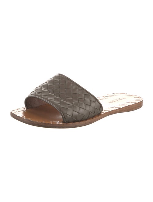 Bottega Veneta Intrecciato Weave Leather Slides