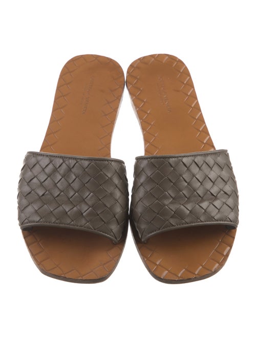 Bottega Veneta Intrecciato Weave Leather Slides
