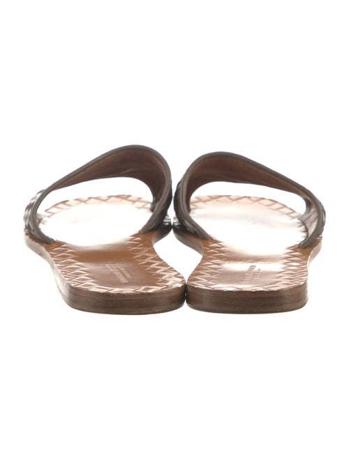 Bottega Veneta Intrecciato Weave Leather Slides