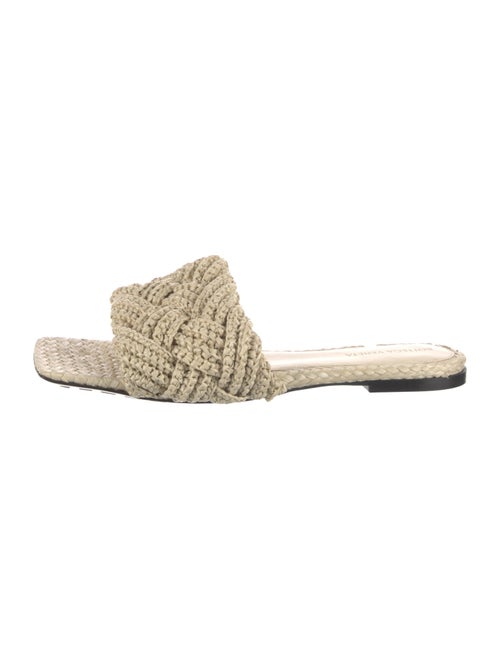 Bottega Veneta Intrecciato Weave Straw Slides