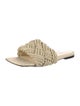 Bottega Veneta Intrecciato Weave Straw Slides