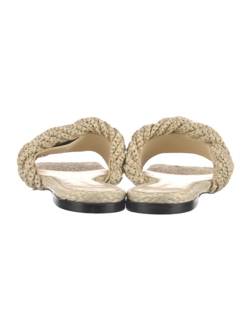 Bottega Veneta Intrecciato Weave Straw Slides