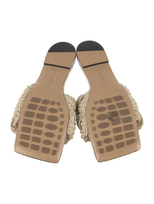 Bottega Veneta Intrecciato Weave Straw Slides