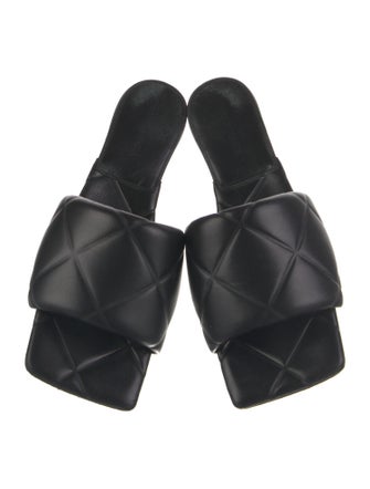 Bottega Veneta Intrecciato Weave Leather Slides