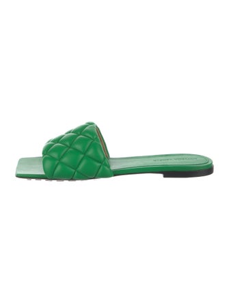 Bottega Veneta Quilted Pattern Leather Slides