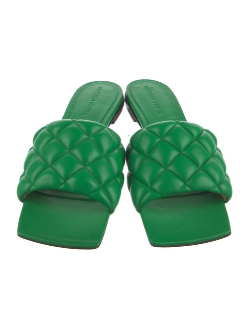 Bottega Veneta Quilted Pattern Leather Slides