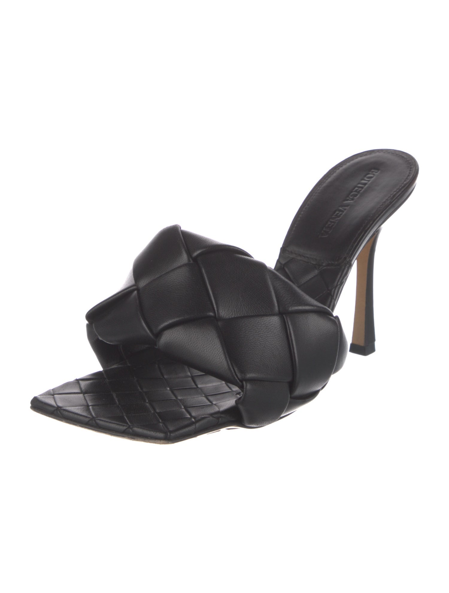 Bottega Veneta Intrecciato Weave Leather Slides