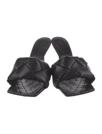 Bottega Veneta Intrecciato Weave Leather Slides