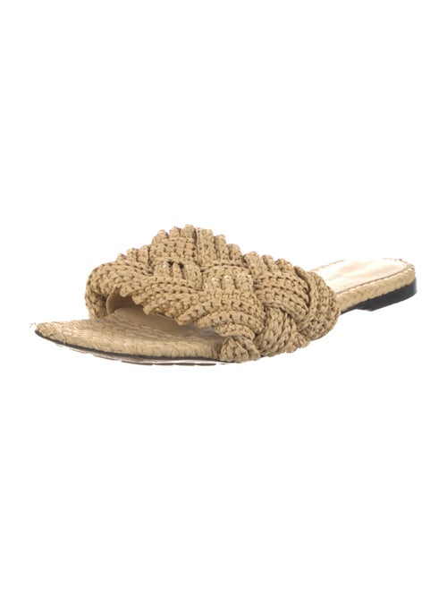 Bottega Veneta Intrecciato Weave Raffia Slides