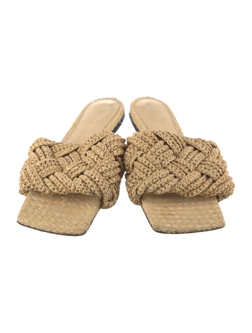 Bottega Veneta Intrecciato Weave Raffia Slides