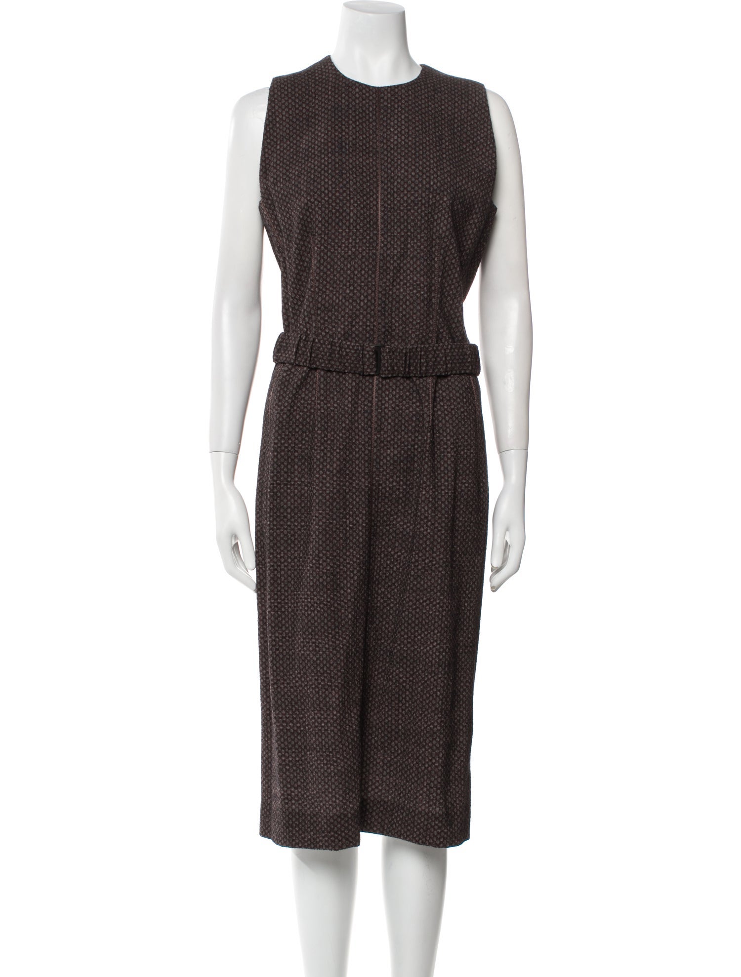 Bottega Veneta Virgin Wool Midi Length Dress