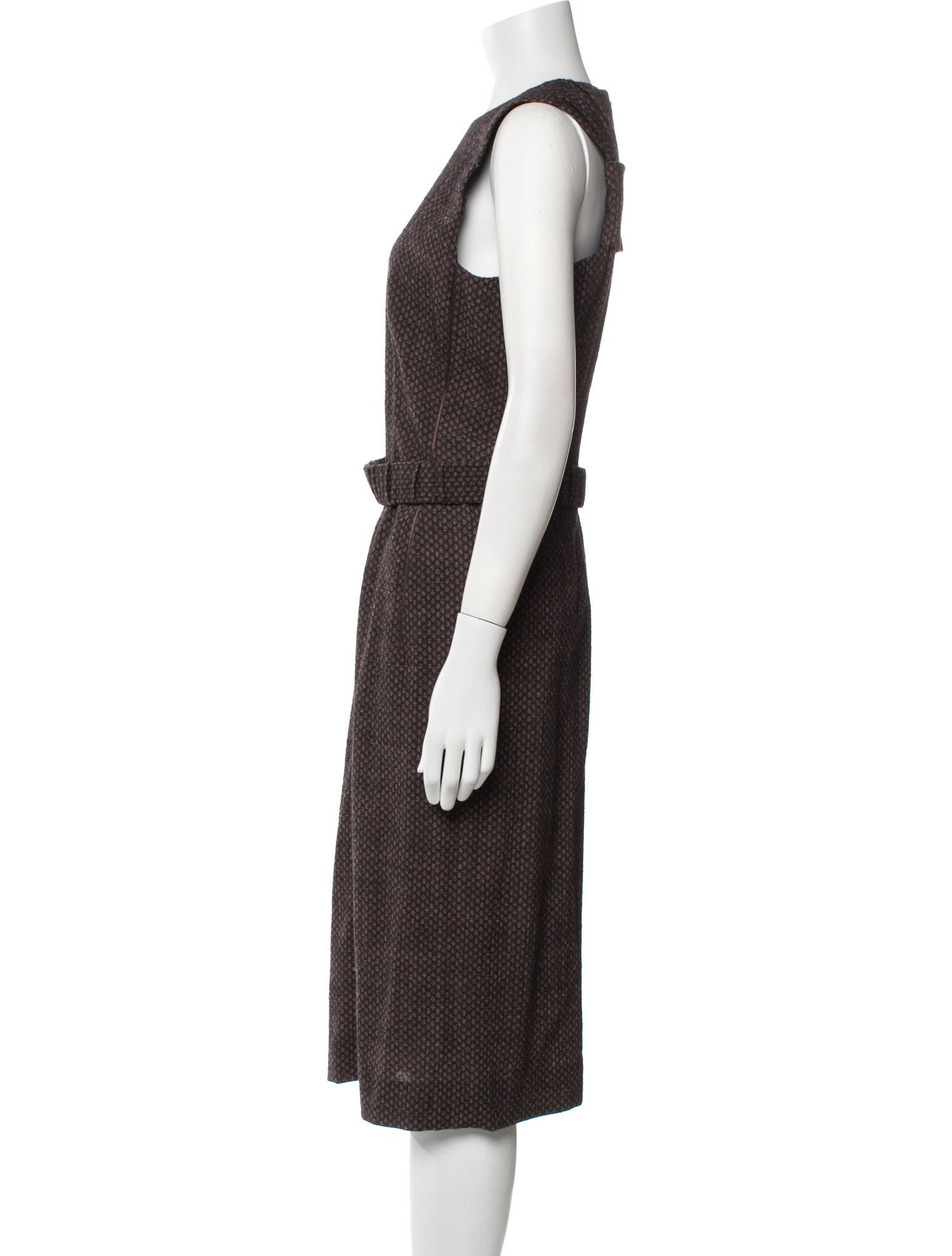 Bottega Veneta Virgin Wool Midi Length Dress