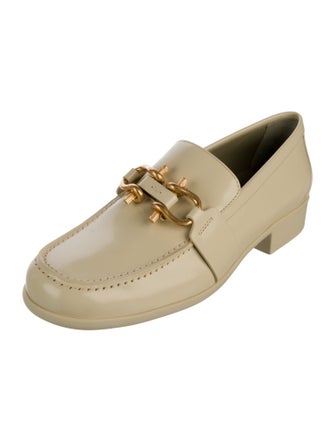 Bottega Veneta Patent Leather Chain-Link Accents Loafers