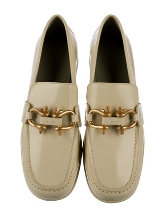 Bottega Veneta Patent Leather Chain-Link Accents Loafers
