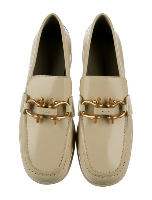 Bottega Veneta Patent Leather Chain-Link Accents Loafers