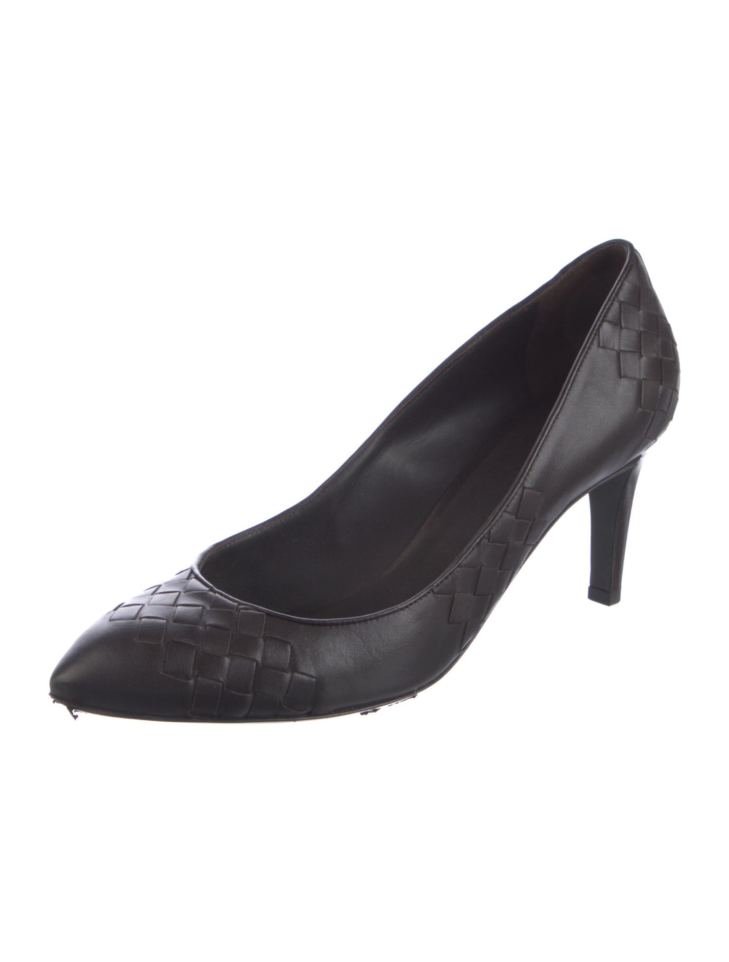 Bottega Veneta Intrecciato Weave Leather Pumps