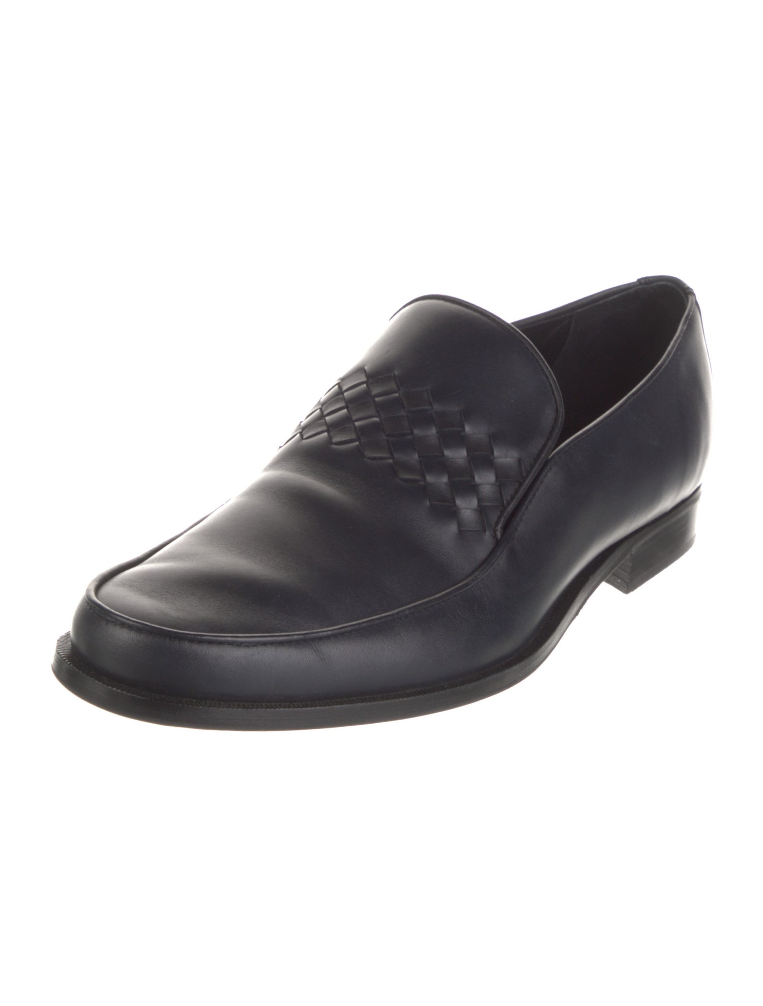 Bottega Veneta Intrecciato Weave Leather Dress Loafers