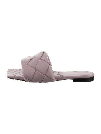 Bottega Veneta Intrecciato Weave Leather Slides