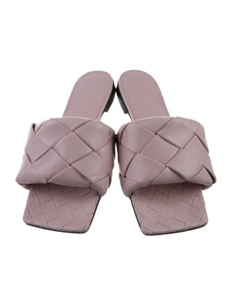 Bottega Veneta Intrecciato Weave Leather Slides