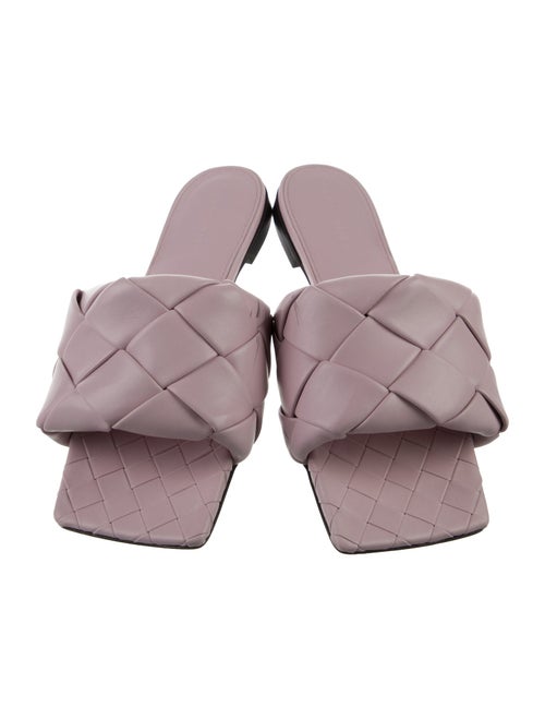 Bottega Veneta Intrecciato Weave Leather Slides