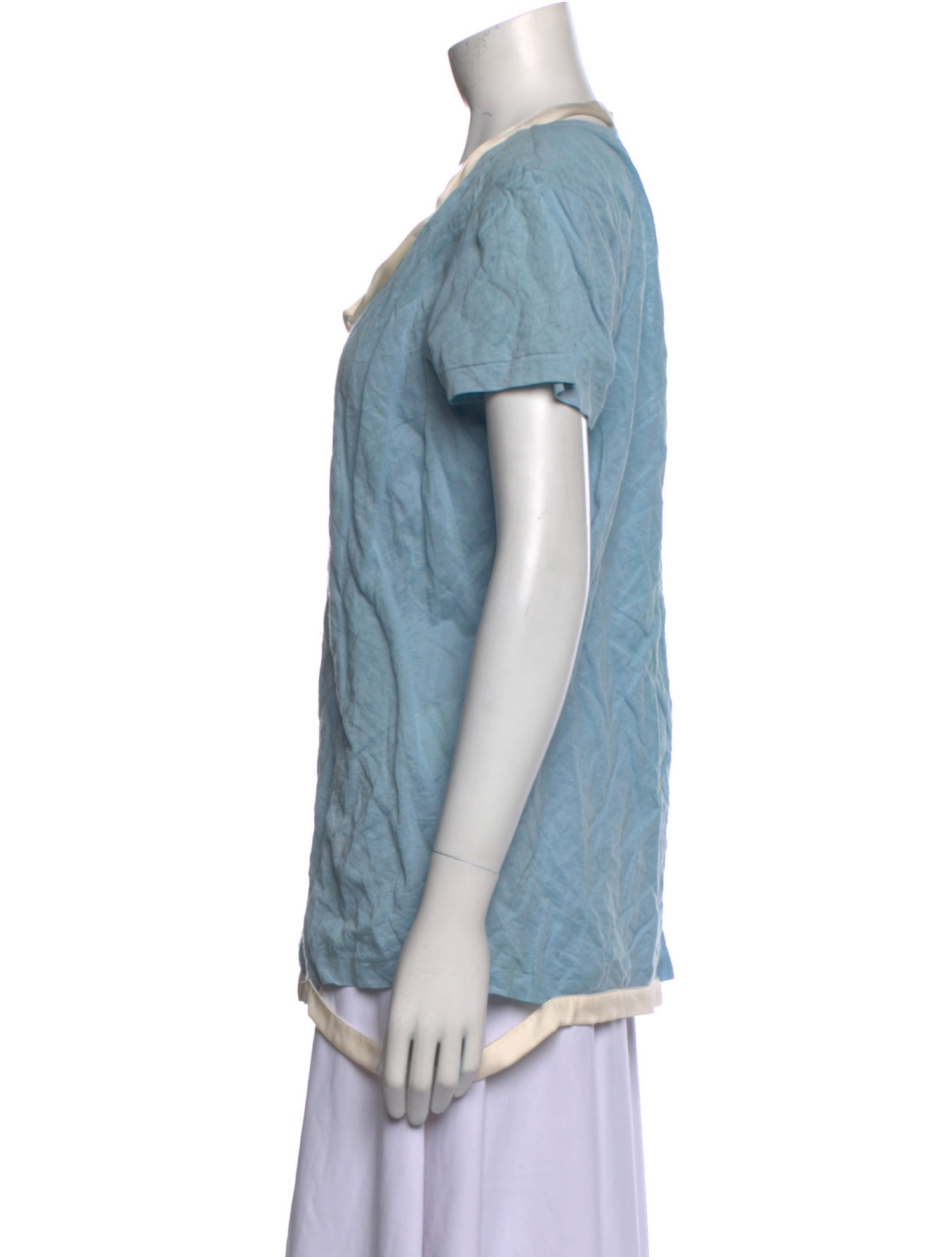 Bottega Veneta Cowl Neck Short Sleeve T-Shirt