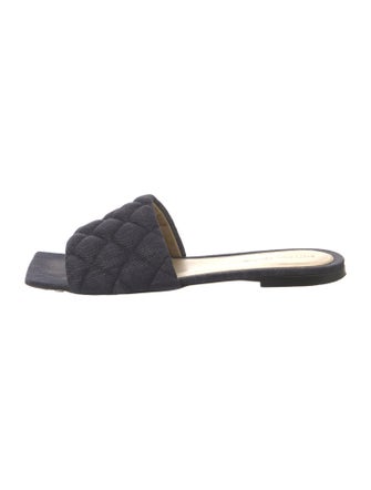 Bottega Veneta Intrecciato Weave Denim Slides