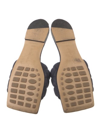 Bottega Veneta Intrecciato Weave Denim Slides