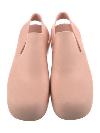 Bottega Veneta Rubber Cutout Accent Slingback Flats